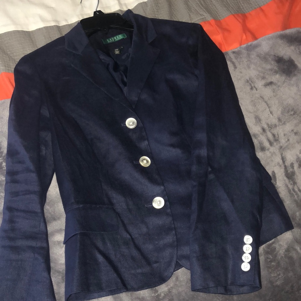 Lauren Ralph Lauren Womens Blazer Linen Size 8
